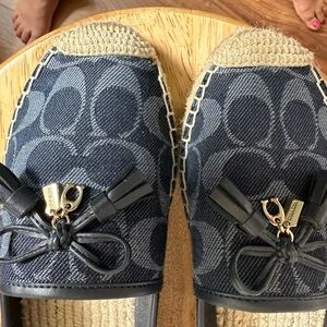 Denim Coach shoes size 7 1/2 flats